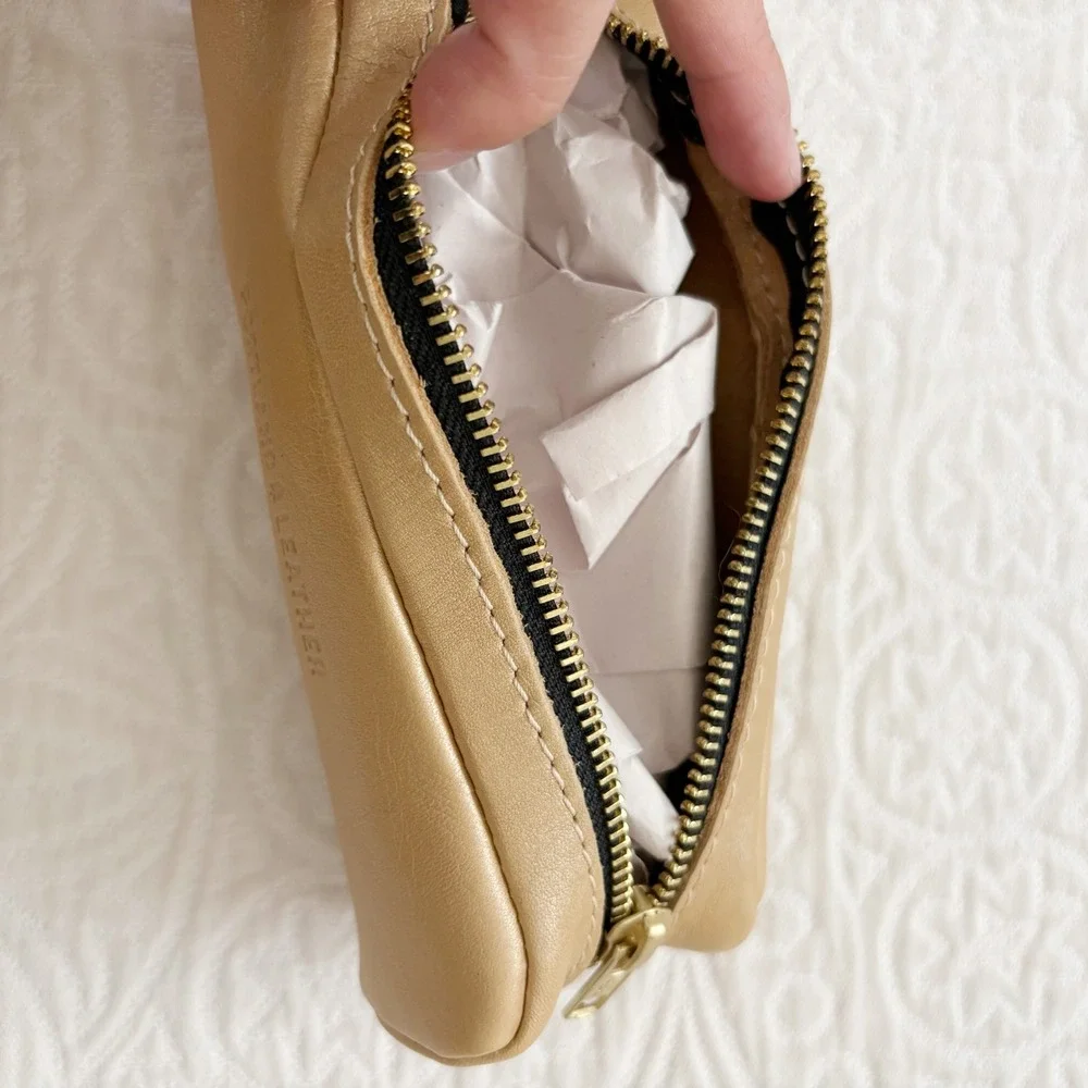 Portland Leather Goods Ballpark Pouch and Utility Bag, Champagne